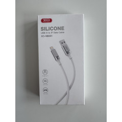 CABLE NB251 CARGA RAPIDA USB - LIGHTNING | 6A | 1 METRO | BLANCO XO