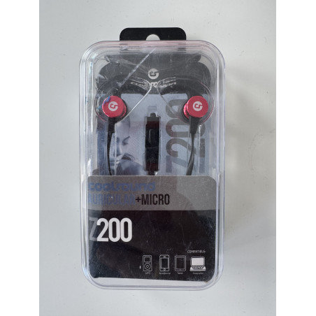AURICULAR + MICROFONO Z200 ROJO COOLSOUND